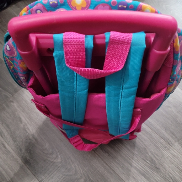 Dora The Explorer Rolling Backpack With Wheels Suitcase Boots Carrying - Picture 4 of 8